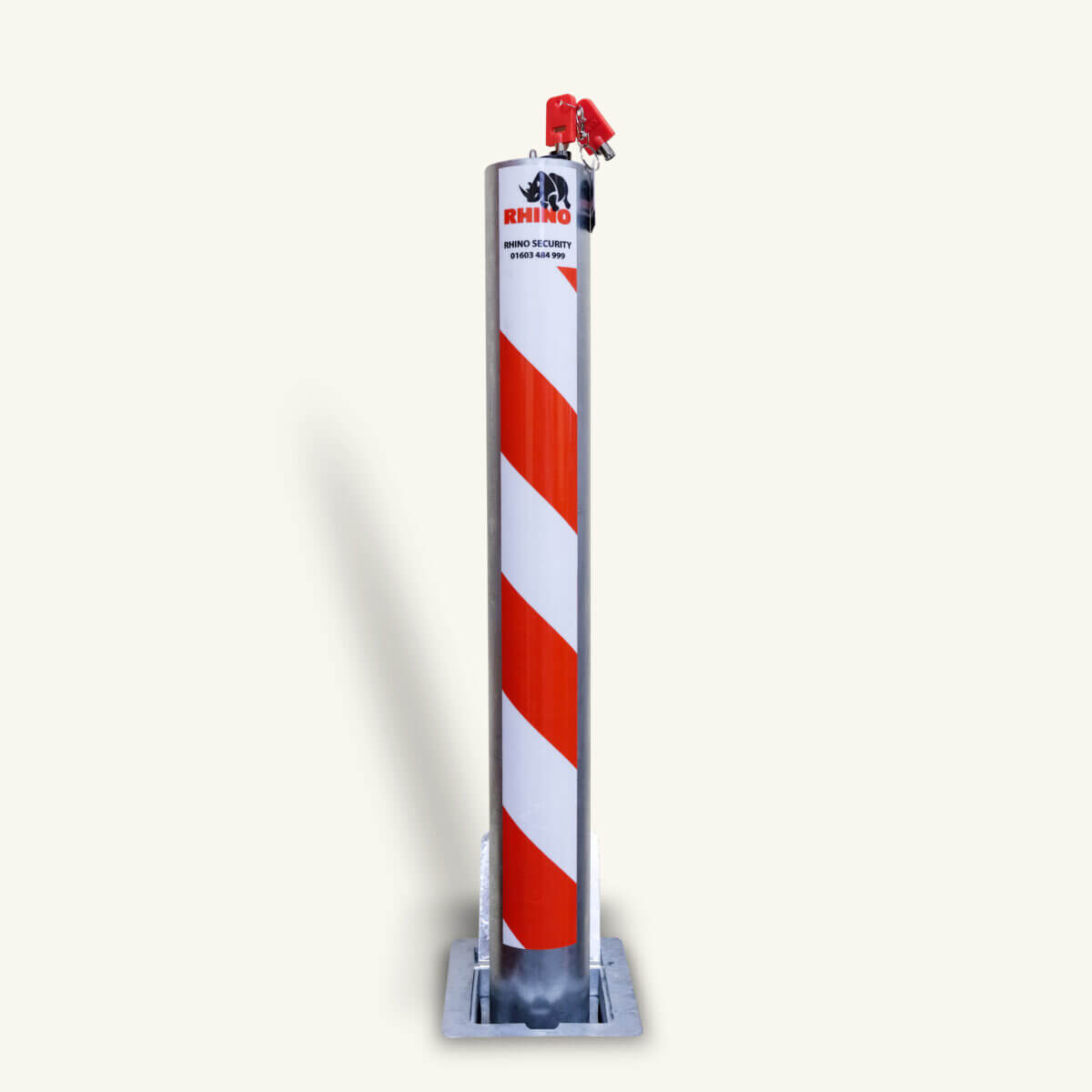Galvanised Steel Lift-Assist Telescopic Driveway Bollard