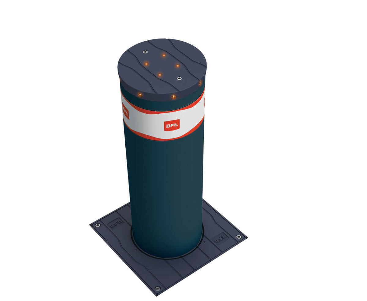 Semi-Automatic Anthracite Driveway Security Bollard