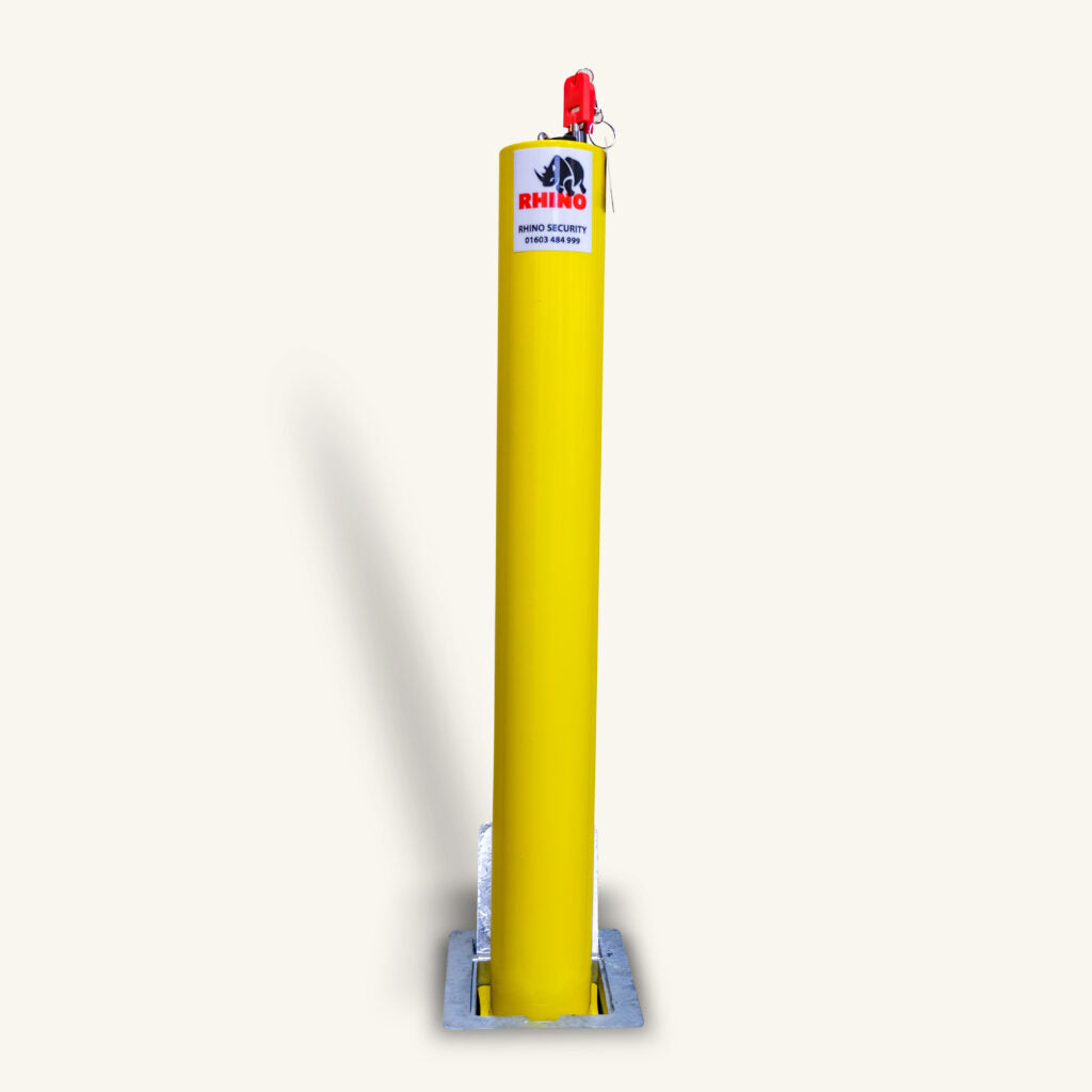Yellow Heavy Duty Telescopic Driveway Bollard