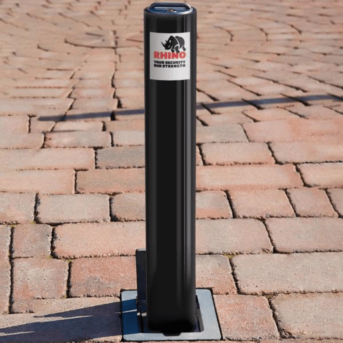 Black Powder Coated Steel Telescopic Driveway Bollard