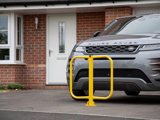 Yellow Heavy-Duty Fold-Down Anti-Parking Post